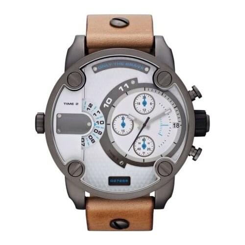 Relogio Watches Top Brand Reloj Hombre Army Quartz Watch Vintage Leather Bracelet Male Watch Big Dial Waterproof Mens Clock