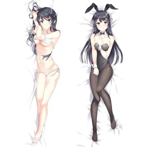 Coscase Anime Dakimakura Pillowcases Rascal Does Not Dream of Bunny Girl Senpai Hugging Body Pillow Decorative Case Cover