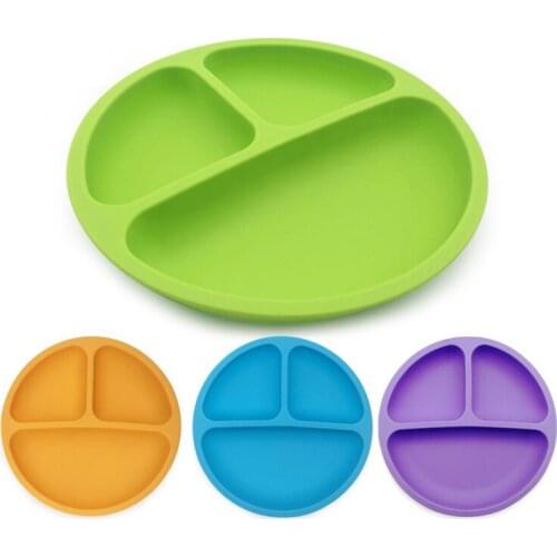 Baby Silicone Dining Plate BPA Free Lovely Smile Face Lunch Tableware Kitchen Fruit Dishes Children Feeding Dinner Plates Bowls