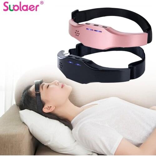 Electric Head Massager Relax Headache Eliminator Aid Therapy Sleeping Device Sleep Monitor Migraine Relief Hypnotic Apparatus
