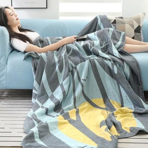 Pure Cotton Gauze Blanket Summer/Spring Student Dormitory Quilt Comforter Camping Picnic Rugs Beach Sunscreen Cape