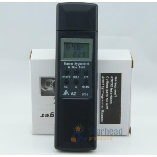 Pocket Type Hygro-Thermometer Temperature Humidity Tester With Dew Point Temperature Display AZ8703
