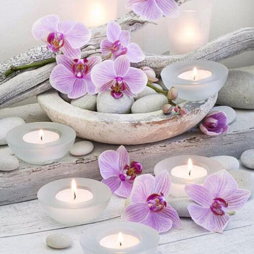 5D DIY Diamond Painting Cross Stitch Zen Orchid Diamond Embroidery Flowers Crystal Round Diamond Mosaic Pictures