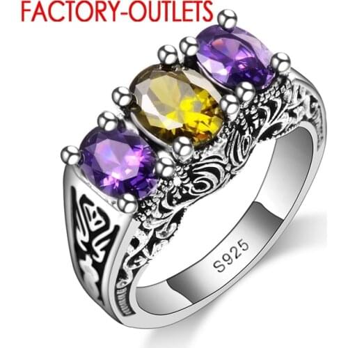 Luxury Bridal Jewelry Rings For Women Brand Fashion Cubic Zirconia 925 Wedding Party Rings
