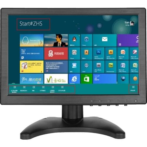 Small Size 10.1 Inch 1280x800 Computer Portable Monitor with VGA HDMI BNC USB Input for PS3/PS4/XBO Raspberry Pi Windows 7 8 10