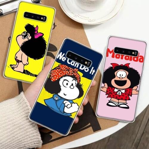 Mafalda Cartoon Silicon Phone Case For Samsung Galaxy A51 A71 A70 A50 A40 A30 A20E A10S A01 A21 A6 A7 A8 A9 Plus + Cover