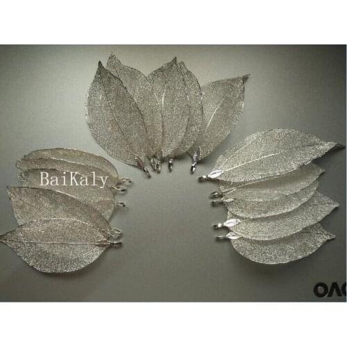 Fashion Leaf Charms for women earrings necklace gift Jewelry Making pendants silver leaf charms diy Handmade jewelry accessories
