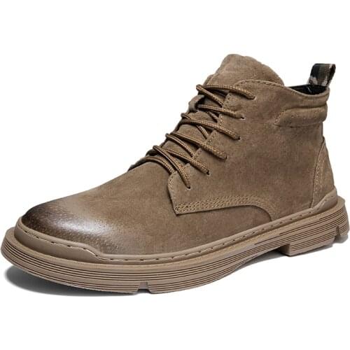 Men Boots Men 2020 Spring Winter Fashion Casual Boots Men Brand Ankle Botas New leather Classic Warm Men Boots
