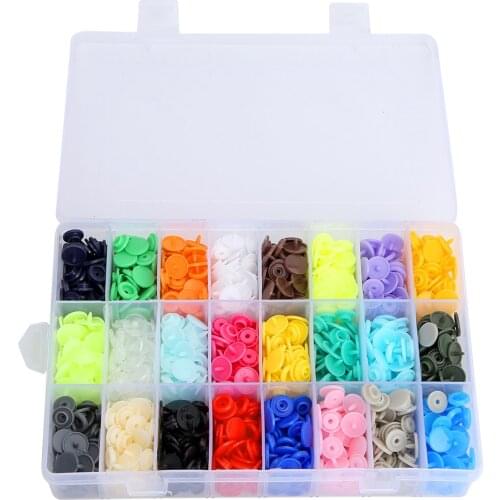 Plastic Resin T5 Snap Buttons Set DIY Sewing Botones for Clothing Decorative Fastener for Bibs Diapers Curtain Embroidery Crafts