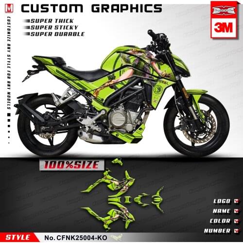 KUNGFU GRAPHICS Personalised Stickers Motorcycle Full Wrap Kit for CFMOTO 250 NK 250NK NK250, Customizable
