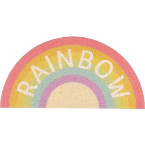 Cartoon Sand Scraping Door Mat Entrance Rainbow Mat Hallway Bath Nonslip Rug Dust Removal Carpet Wire Loop Footpad Doormat