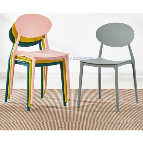 Nordic Dining Chair Household Modern Simple Restaurant Plastic Back Desk Ins Net Red Stool Lazy Makeup Manicure Chair