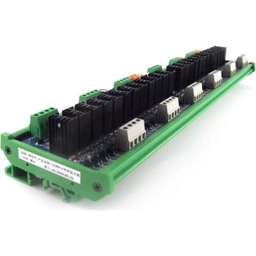 PLC DC amplifier board 24 way contactless relay output short circuit protection optocoupler isolation industrial control board