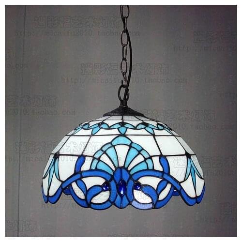 Tiffany Baroque Stained Glass Pendant lights Suspended Luminaire E27 110-240V Dining Room hanging light