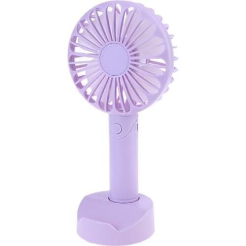 USB or AAA Battery Powered Handheld Desk USB Fan with 3 Speed Cellphone Holder Y51A
