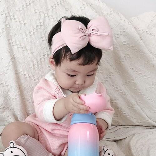 Baby Girl Large Size Bow Headband Newborn Cotton Big Bowknot Headwrap Infant Bebes Turban Kids Hair Accessories Photo Props