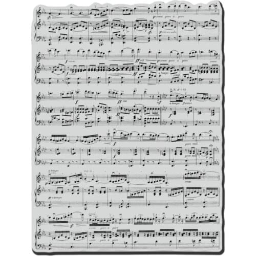 Music notation Transparent Clear Silicone Stamp Seal for DIY scrapbooking photo album Decorative clear stamps C650
