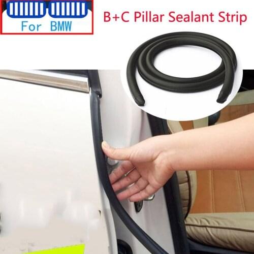 2PCS Car Door Rubber Seal Strip B +C Pillar Sealant Strip For Bmw E90 E39 E46 E91 F30 G20 E60 F11 F10 F07 G30 E53 Series 1 2 4 6