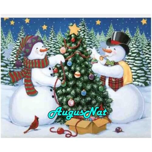 Christmas tree diamond painting snowman daimond mosaic diamant borderie winter puzzle picture diamont embroidery stickers gifts