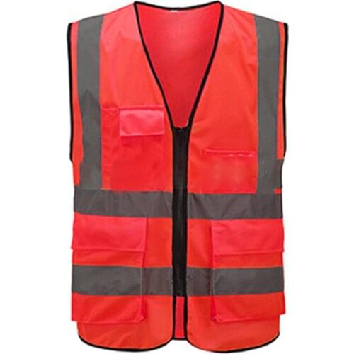 Multi-pocket Reflective Vest Riding Traffic Vest Safety Railway Coal Miners Uniform Vest Breathable Reflective Vest