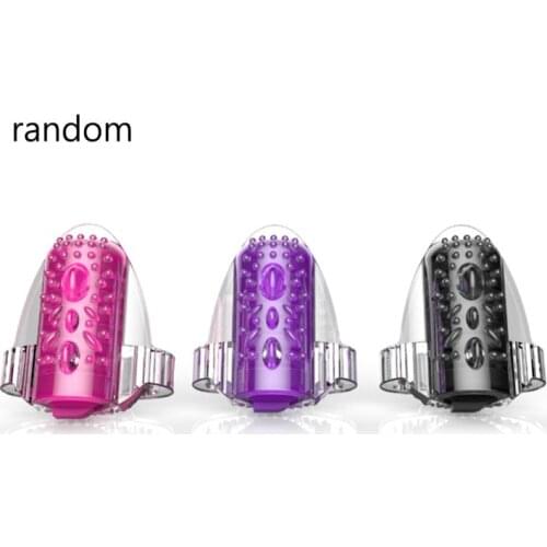 1pc Finger Vibrating Ring Soft Reusable Finger Vibrator G Spot Stimulator Massager Adults Couples Sex Toys Random Color