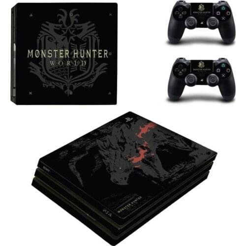 Monster Hunter World PS4 Pro Skin Sticker Decal Game Cover For PlayStation 4 PS4 Pro Console & Controller Skin Sticker Vinyl