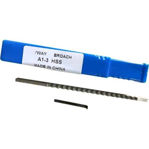 3mm A1 Push-Type Keyway Broach Metric Size HSS High Speed Steel & Shim Metric Size for CNC Router Metalworking Tool Metal Cutter