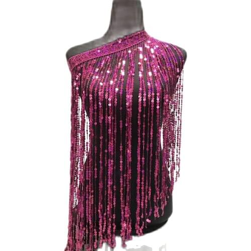 Whashable 60cm Wide Sequins Fringe Dancewear Costume Dress Fringe DIY Sewing Supplies