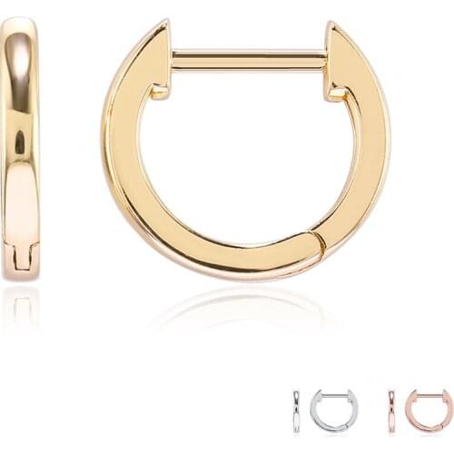 ZEMIOR Light Body Hoop Earrings For Women Minimalist 3 Colors Small Earring Anniversary Fashion Jewelry Gift Give Girlfriend