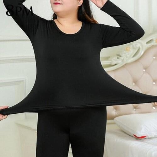 2020 Winter Thermal Underwear Suit Plus Size 5XL 6XL Thermal Long Johns Autumn Long Johns Solid Warm Women Thermal Unde ouc1053