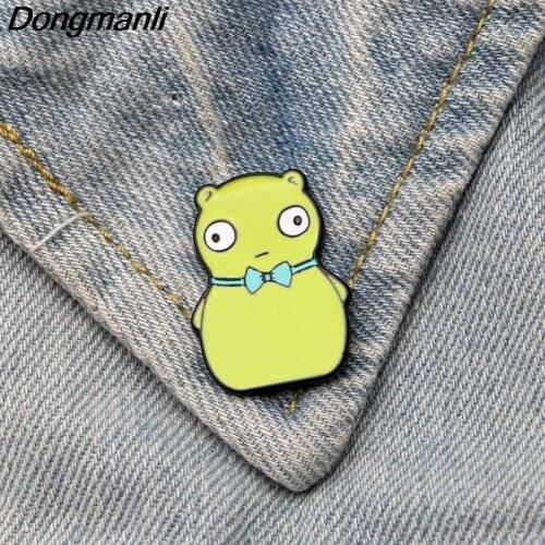DMLSKY Creative theme cartoon Brooch Cute Kuchi Kopi Cartoon Enamel Pins For Women Men Backpack Pins Personality Kids Pin M2807