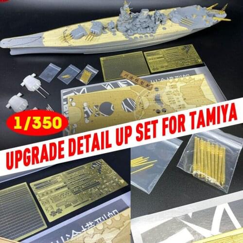 1/350 Wooden Deck Upgrade Detail Up Set Free 510 Main Cannon for 78030 Japanese Battleship Yamato Model Parts Accessory CYE023