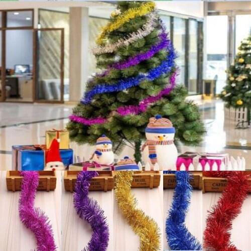 2Pcs 9cm x2m Colorful Christmas Tree Garland Decoration Party Supplies Wedding Holiday Decorations New