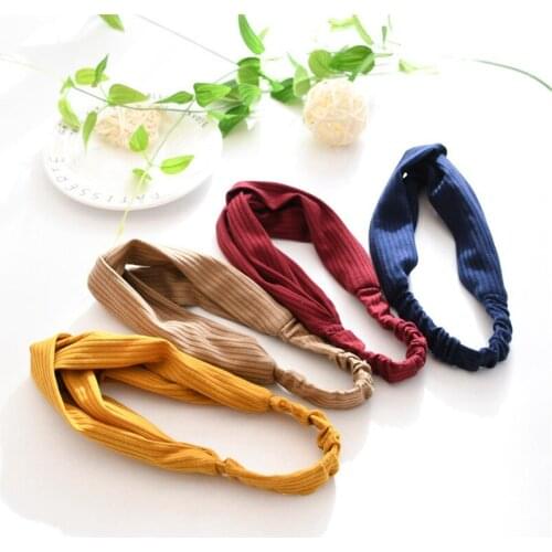 1Pcs Fashion Elastic Hair Bands For Women Turban Knot Headband Soft Solid Girls Headbands For Women Hair Accessories Hairband