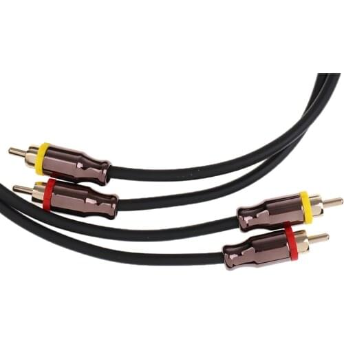 14.7ft Car Audio Speaker RCA Cable Wire Interconnect Electronic Accessories