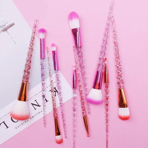 5 Pcs/set Diamond Crystal Makeup Brushes Foundation Powder Eyeshadow Lip Eyebrow Brush Cosmetics Blending Beauty Make Up Tools
