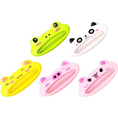 5 Pieces Manual Toothpaste Plastic Tube Squeezer Tool Dispenser Roller Clips for