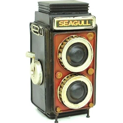 Antique Decor Metal Retro Camera Miniature Creative Piggy Bank Gift Nostalgic Vintage Handmade Hand Painted Art Quality Durable