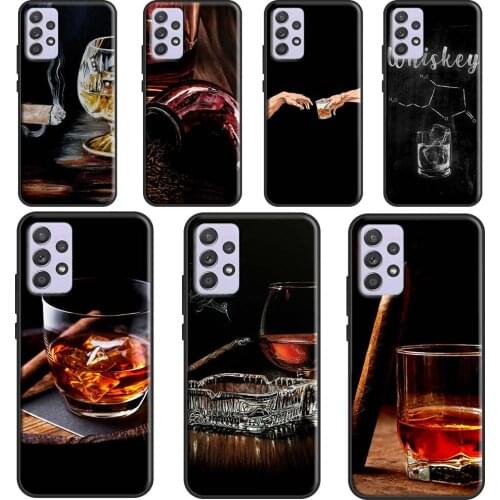 Cigar and Whiskey Phone Case For Samsung Galaxy A52 A32 A42 A72 A12 A21S A20e A40 A50 A70 A31 A51 A71 A02S