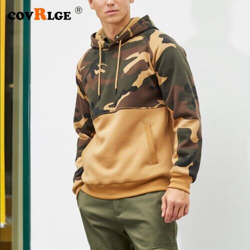 Covrlge Mens Camouflage Hoodies