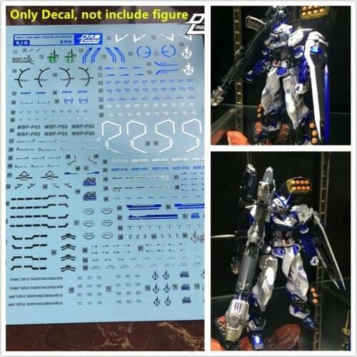 D.L high quality plating Decal water paste For Bandai MG MB 1/100 MBF-P02 Astray Blue Frame & Cannon Gundam DL117