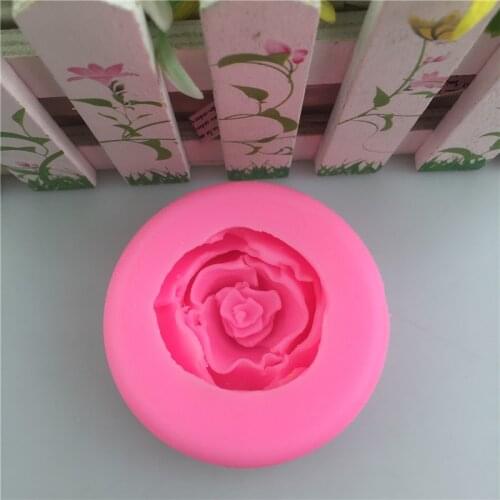 DIY 3D Rose Flower Silicone Soap Mold DIY Form Handmade Cake Decorating Sugarcraft Moulds Silicon Mold Tools Newest Design