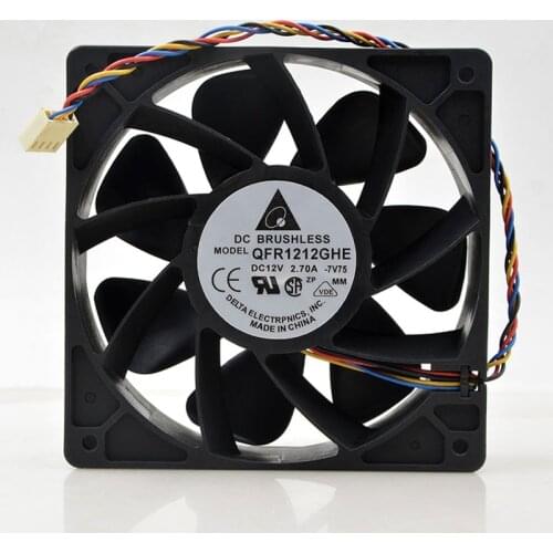 ForDelta QFR1212GHE QFR1212GHE-PWM 4 Line DC 12V 2.7A 12038 120x120x38mm PWM Speed Control Server cooling fan for Bitcoin Miner