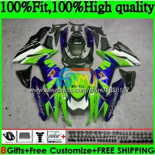 Injection For SUZUKI GSXR 600 750 GSXR750 11 12 13 14 15 39BS.35 Green HOT K11 GSXR600 2011 2012 2013 2014 2015 2016 Fairing