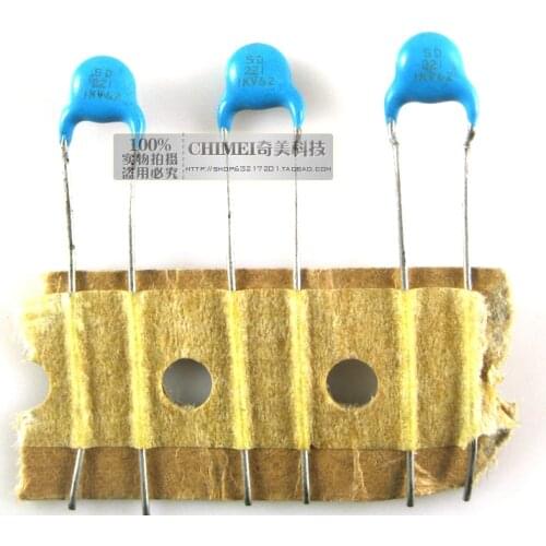 Ceramic capacitors 1KV 221 capacitor commonly used in high-stability oscillation circuit