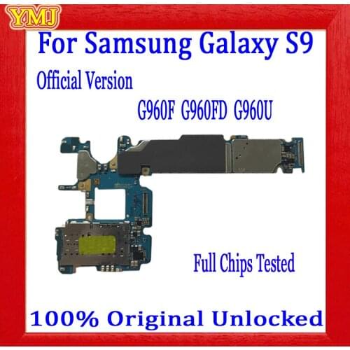 Full chips tested Motherboard For Samsung Galaxy S9 Plus G960F G960FD G960U G965U G965F G965FD,100% Original Logic Board 64G/128