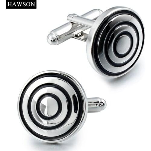 Trendy Enamel Jewelry mens French Shirt Cufflinks Groom Wedding Dress Cuff Links Polished Cooper Cuff 2 Button with Box