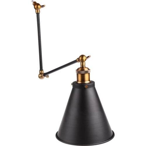 E27 Base Retro Loft Industrial LED Vintage Wall Lamp light Wall Sconce Adjustable Handle Metal Rustic Loft Light Sconce Fixtures