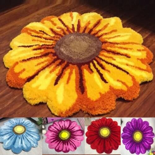 New arrival beautiful Rug soft rug door mat rug for door small mat chrysanthemum red pink yellow blue purple