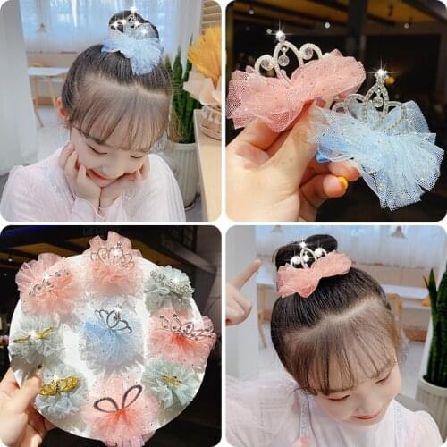 New Cute Crown Rhinestone Pearls Hair Clips Barrettes Princess Girls Tiara Hairpins Party Headwear Fashion Hair Accessories